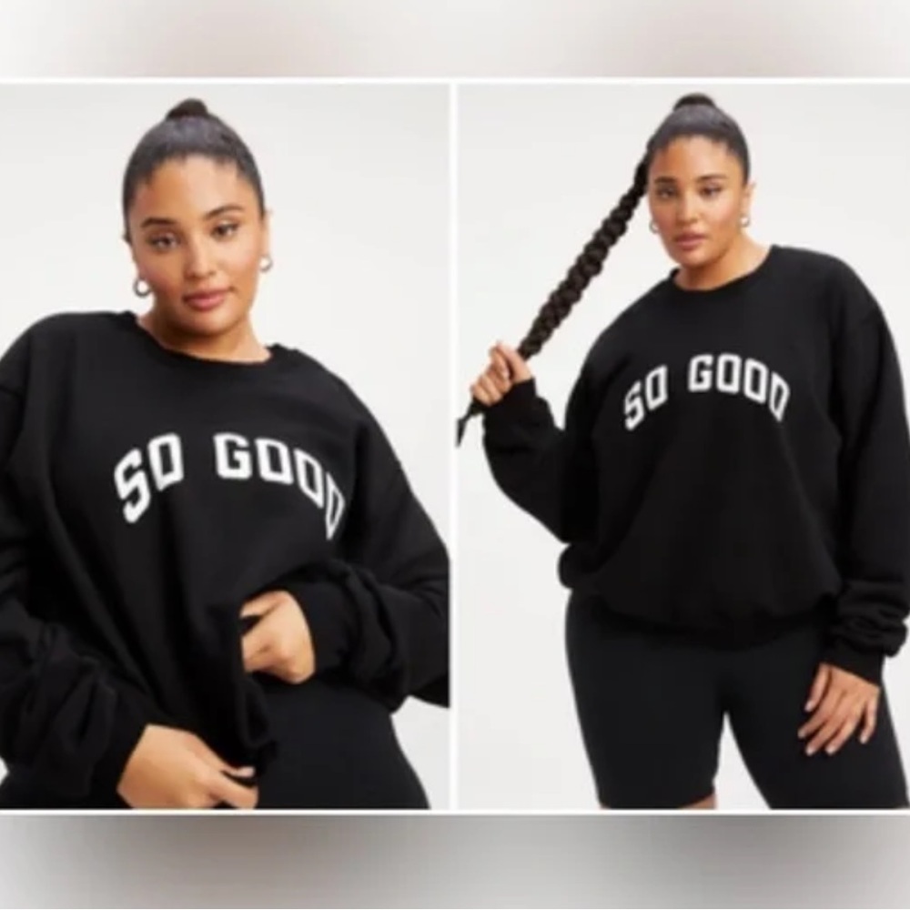 Good American So Good Boyfriend Sweatshirt size 1 small